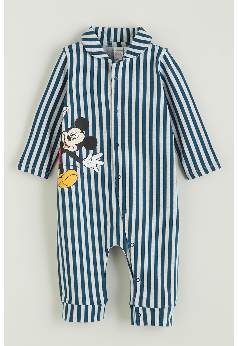 Salopeta cu model in dungi si imprimeu cu Mickey Mouse