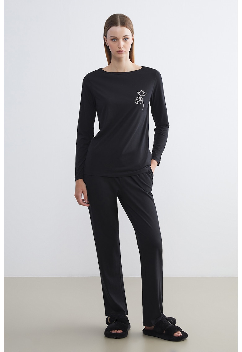 Pijama lejera din amestec de modal cu buzunare laterale