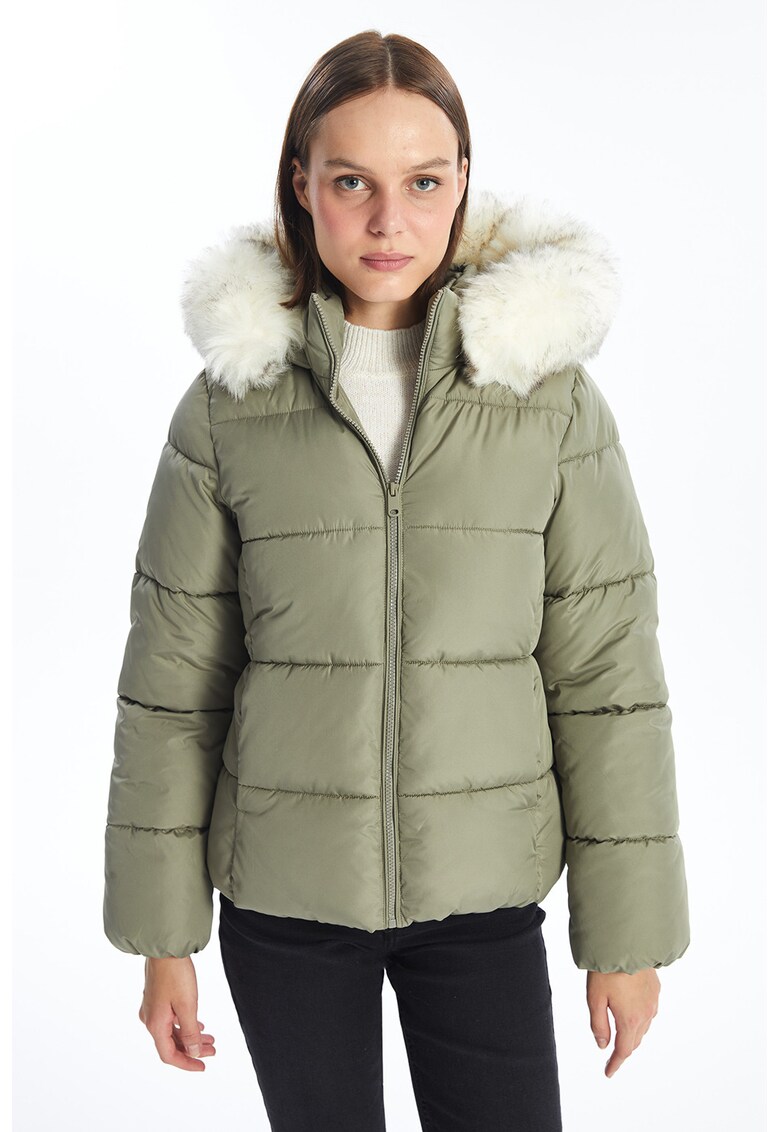 Geaca scurta regular fit cu vatelina Vision - Verde pal