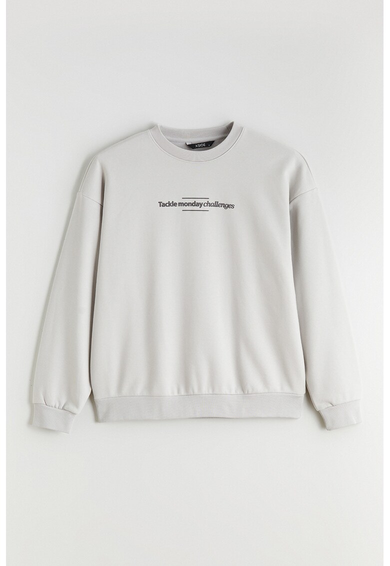 Bluza de trening cu captuseala calduroasa - Gri cenusiu