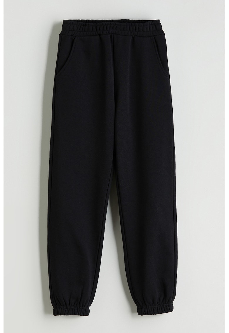 Pantaloni relaxed fit de trening cu talie elastica