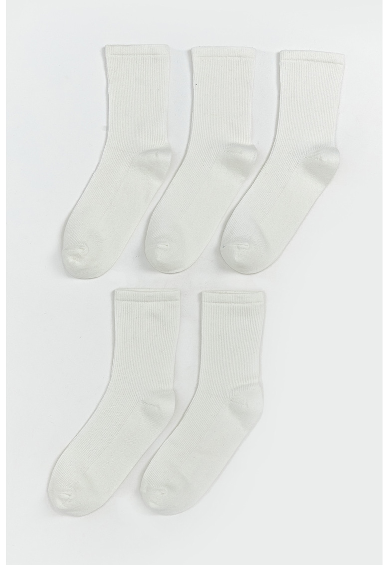 Set de sosete cu model uni - 5 perechi