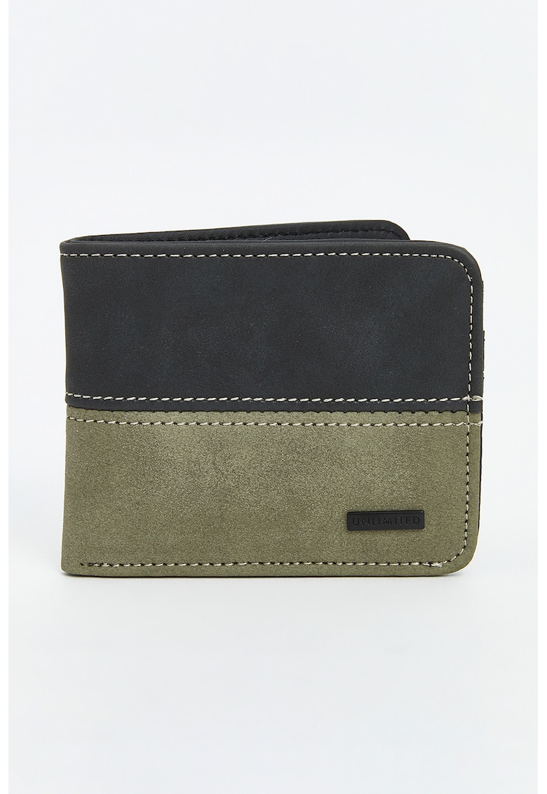 Portofel pliabil cu model in doua tonuri