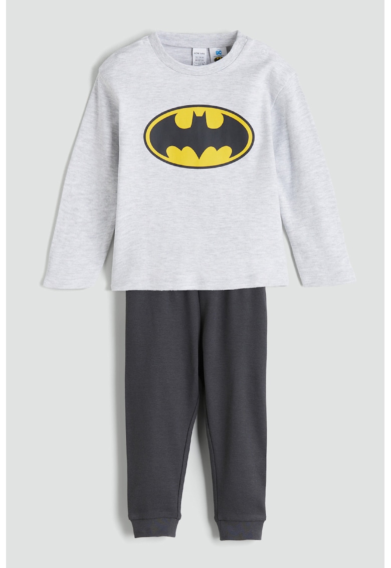 Pijama lunga din bumbac cu imprimeu Batman