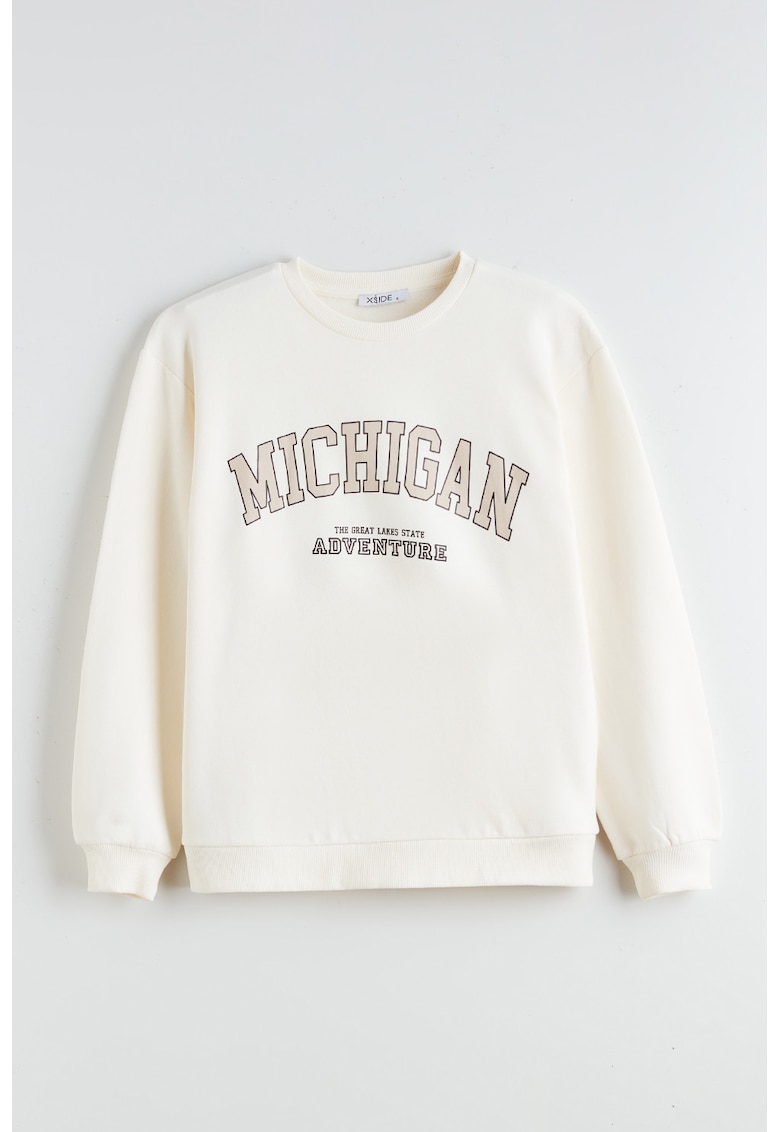 Bluza de trening din amestec de bumbac cu imprimeu