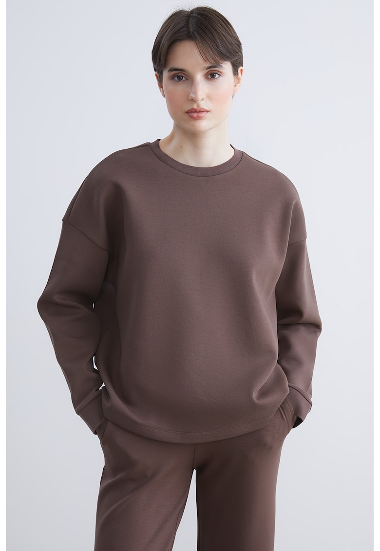 Bluza de trening lejera cu model uni