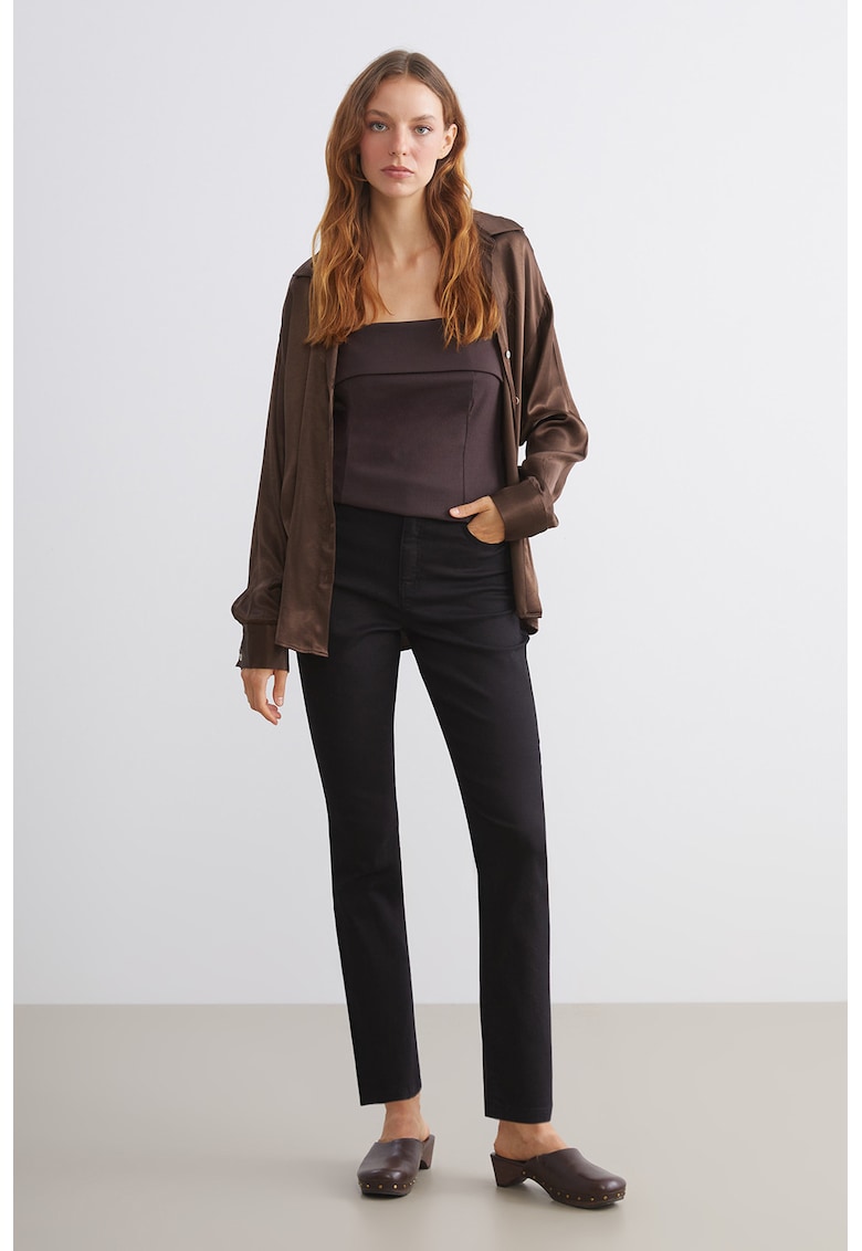 Blugi crop slim fit - Albastru ultramarin