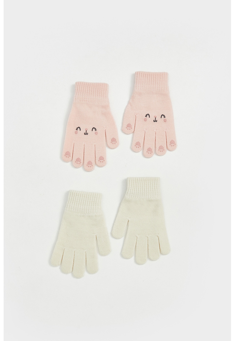 Set de manusi tricotate fin - 2 perechi