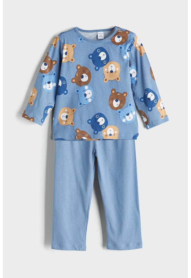 Pijama lunga cu imprimeu grafic