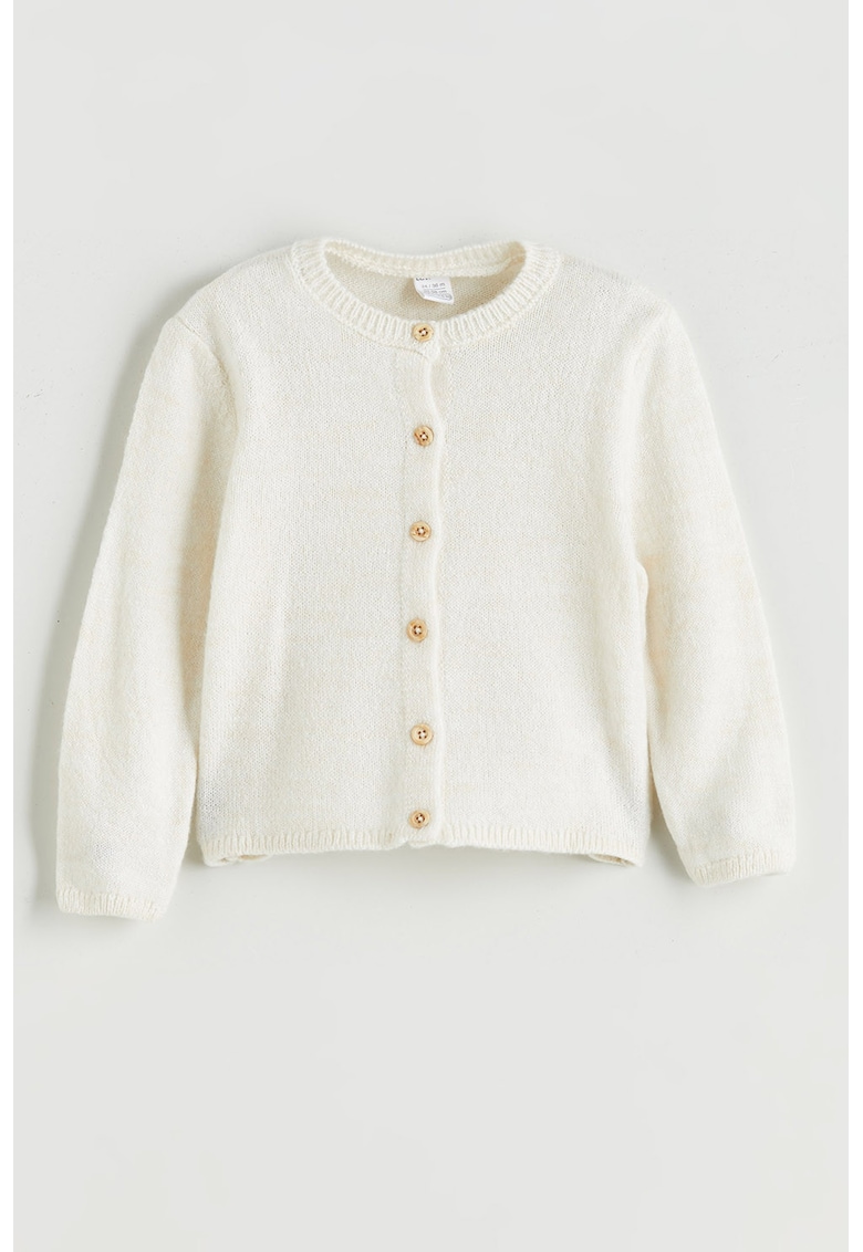 Cardigan cu nasturi si decolteu rotund