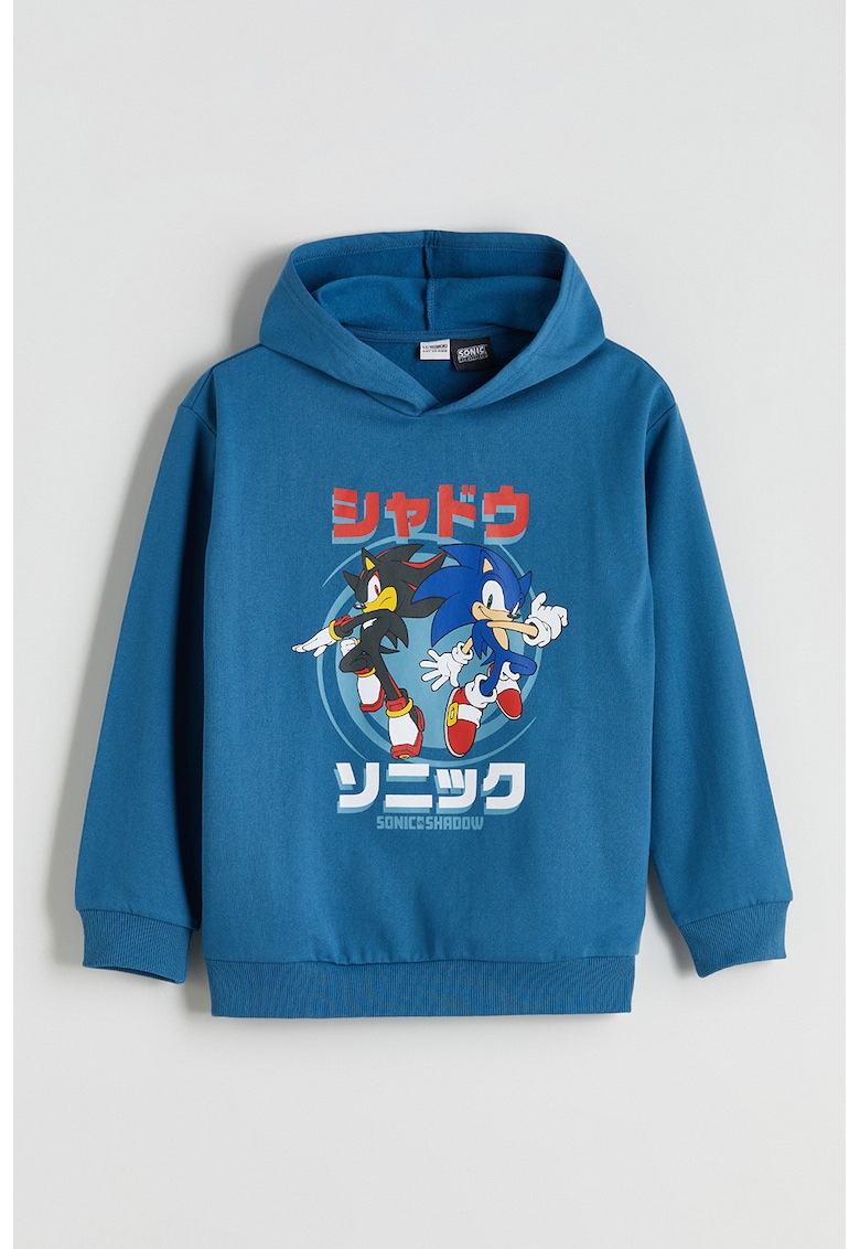 Hanorac cu imprimeu Sonic - Albastru
