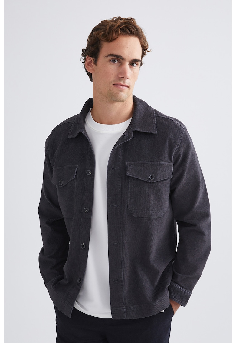 Jacheta-camasa regular-fit din reiat SouthBlue
