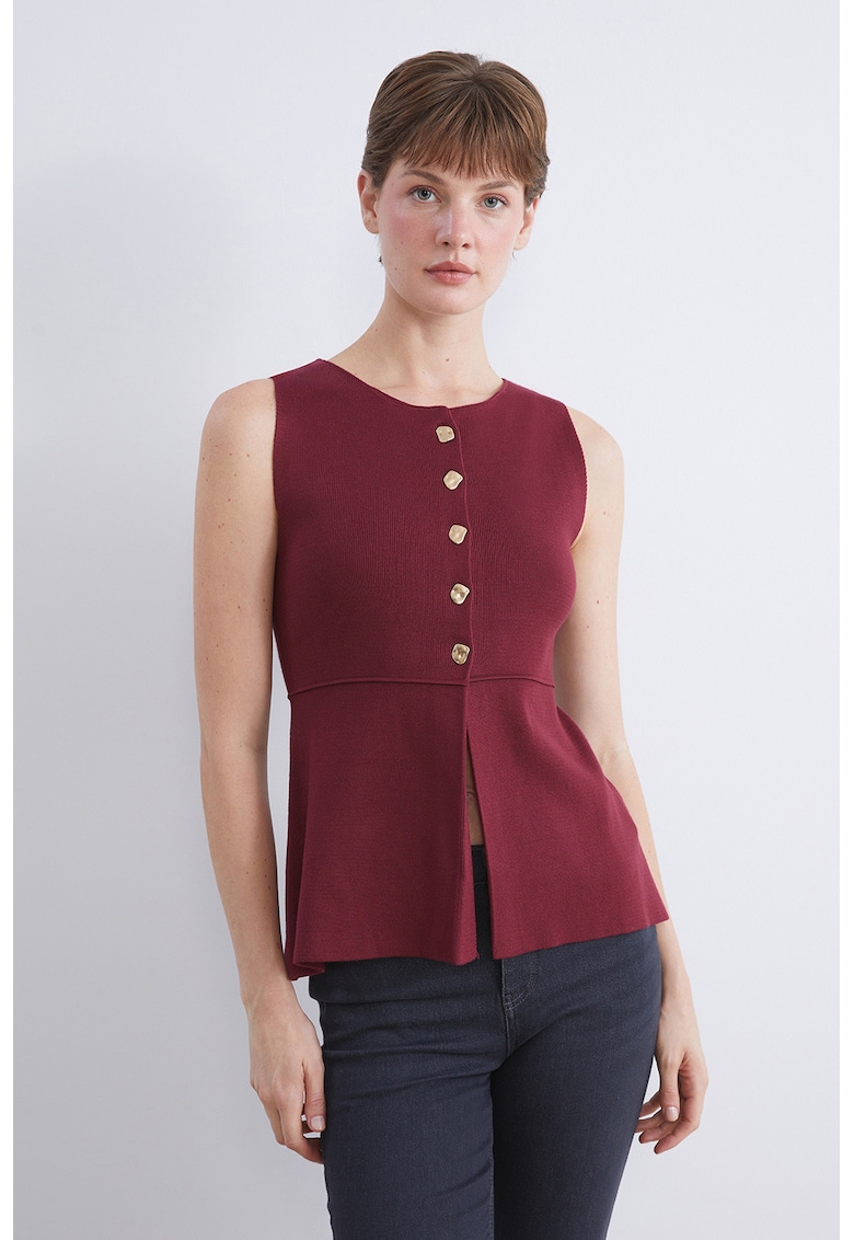 Bluza tricotata cu nasturi