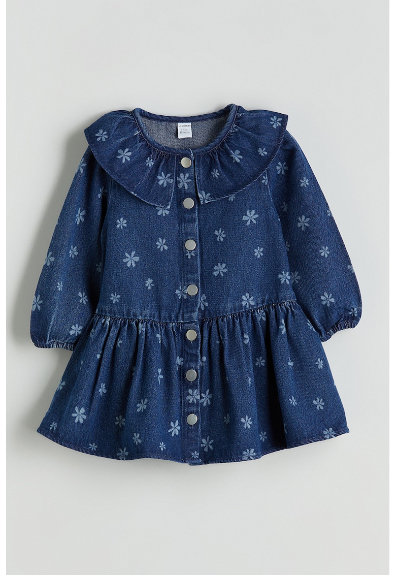 Rochie din denim cu model floral