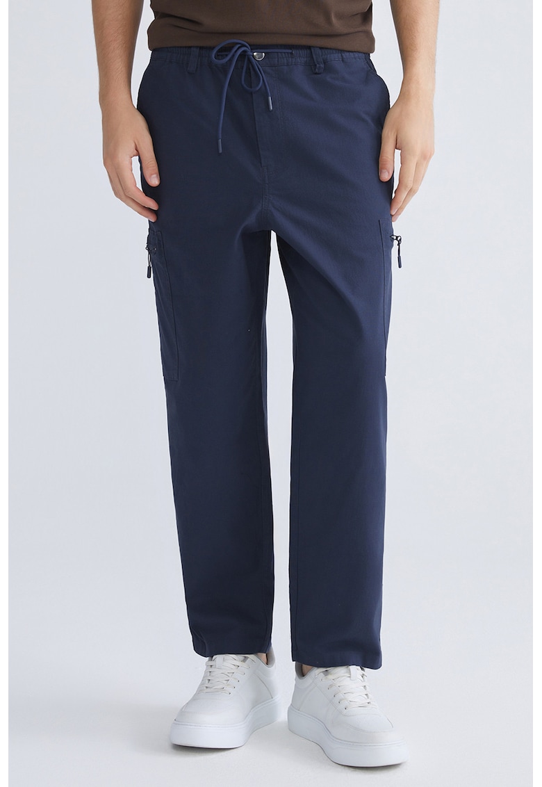 Pantaloni cargo cu talie ajustabila