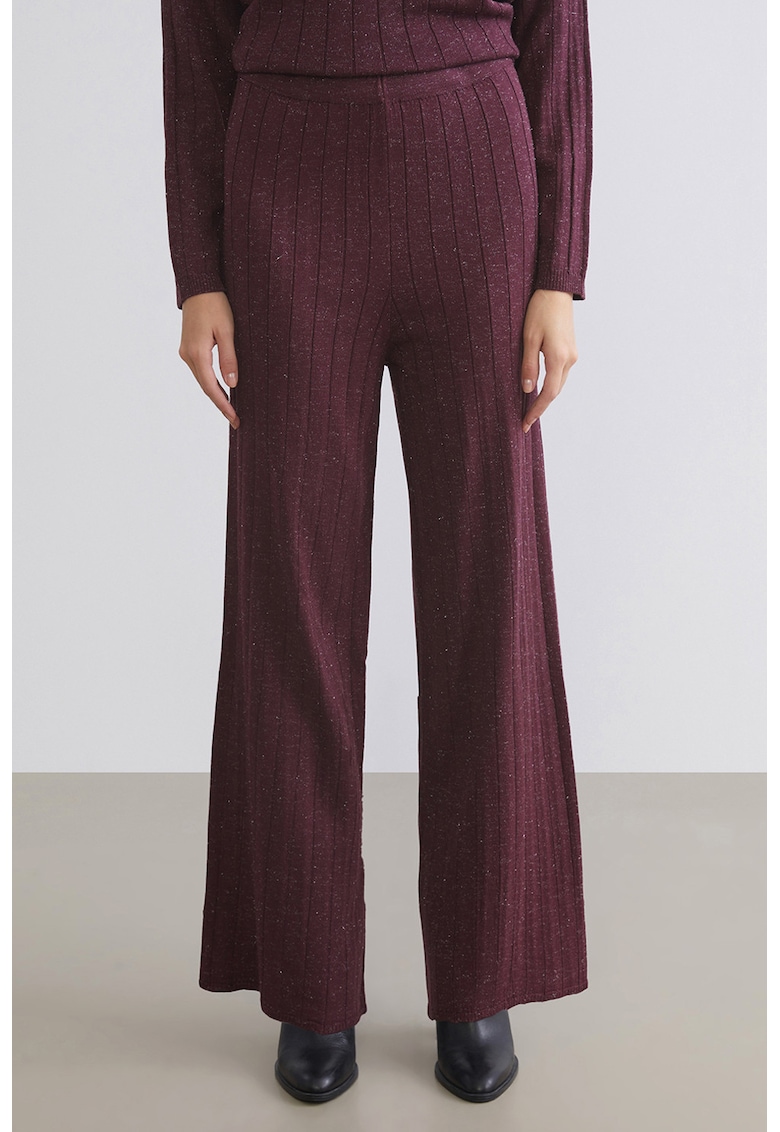 Pantaloni evazati din lurex