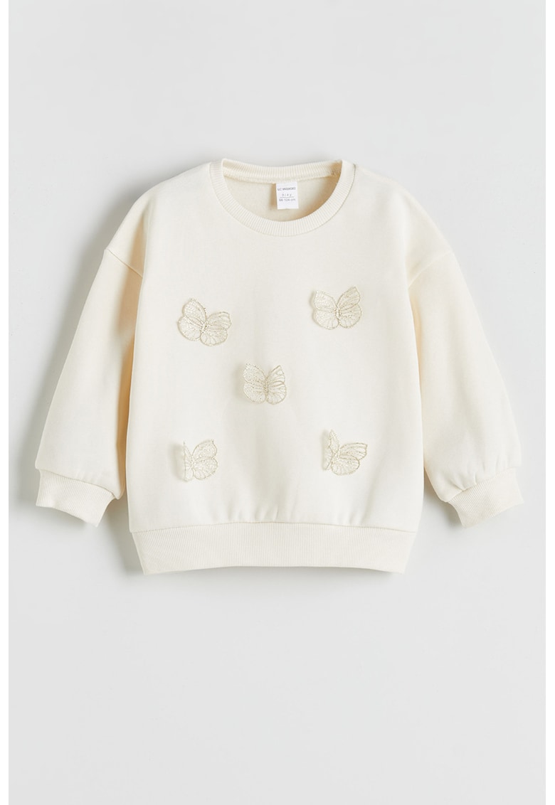 Bluza de trening cu aplicatie cu fluture