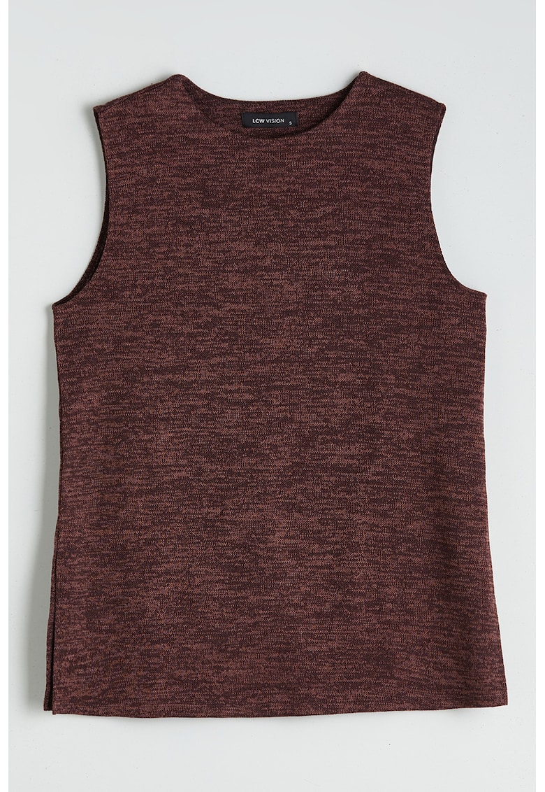 Pulover lejer cu decolteu la baza gatului - Visiniu