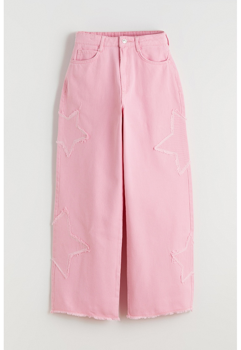 Blugi cu croiala ampla si talie ajustabila