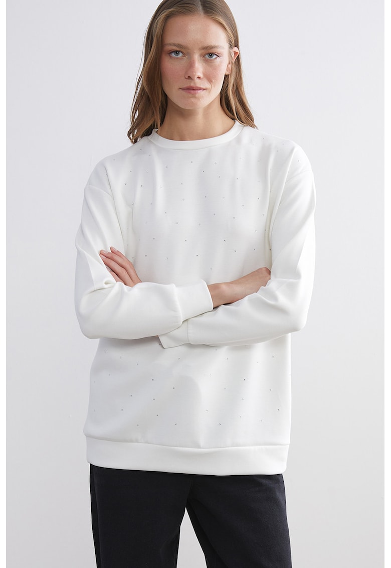 Bluza de trening lejera cu model uni