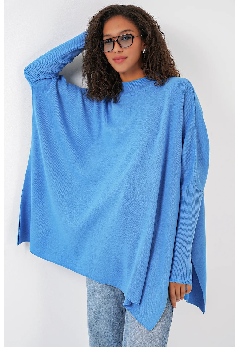 Pulover dama - Tricot - Albastru marocan -