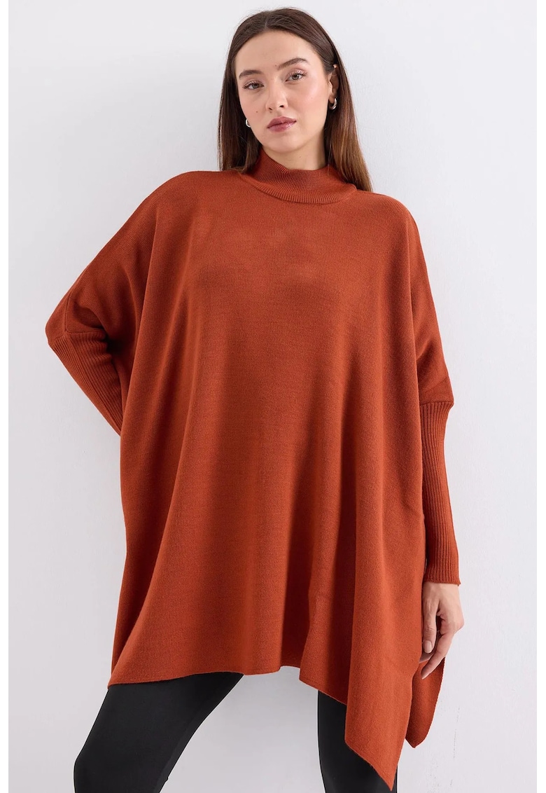 Pulover dama - Tricot - Rosu caramida -