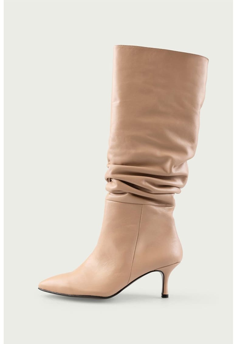 Cizme medii din piele Sara