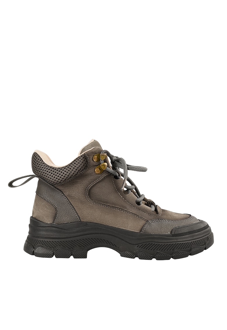 Ghete casual 8110 gri din piele naturala pentru dama - Gri