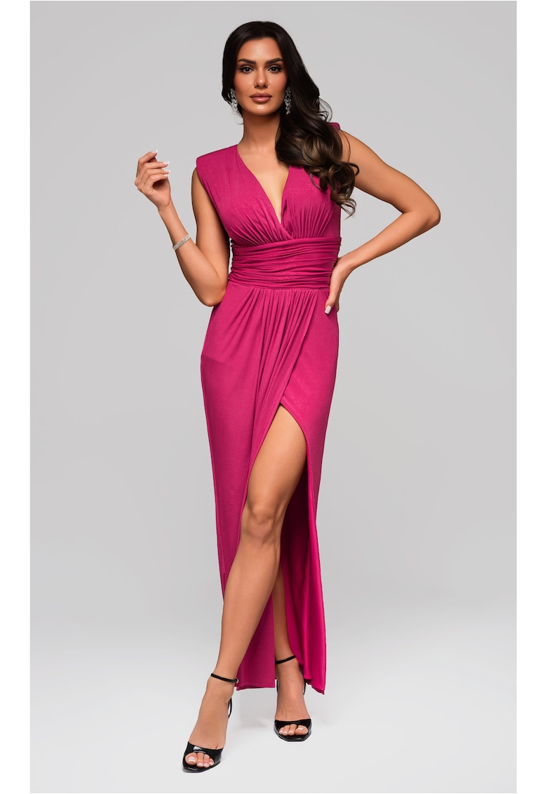 Rochie de seara maxi LA-OM-DLR084 - Fucsia