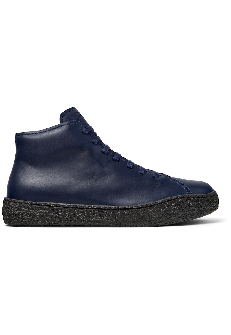 Pantofi sport de piele cu sireturi si fermoar Peu Terreno - Albastru inchis