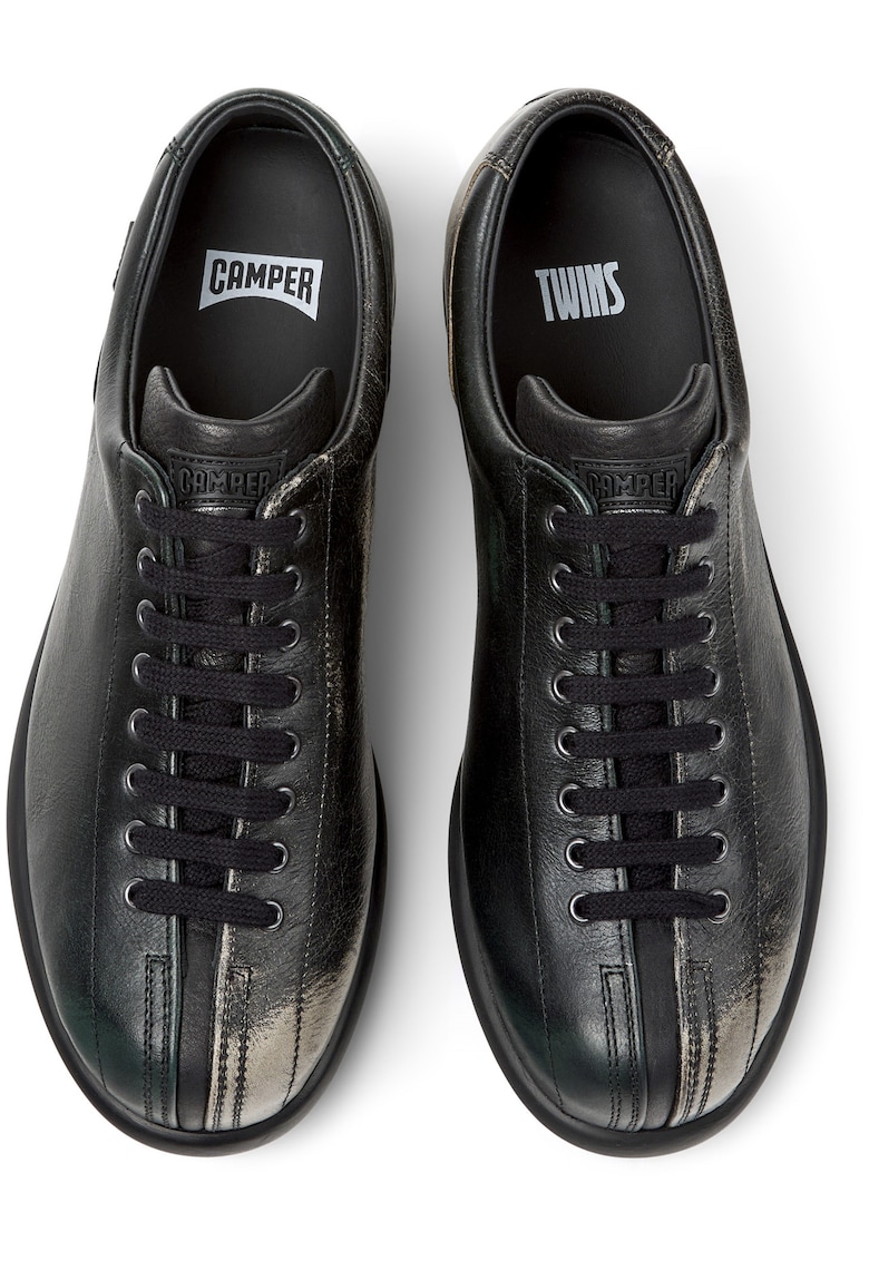 Camper Pantofi sport de piele cu aspect deteriorat Pelotas Ariel - Negru/Gri