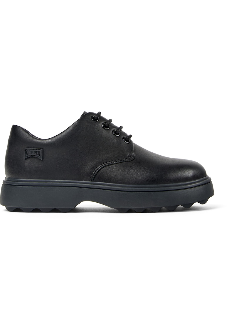 Pantofi demi-wedge din piele Norte - Negru