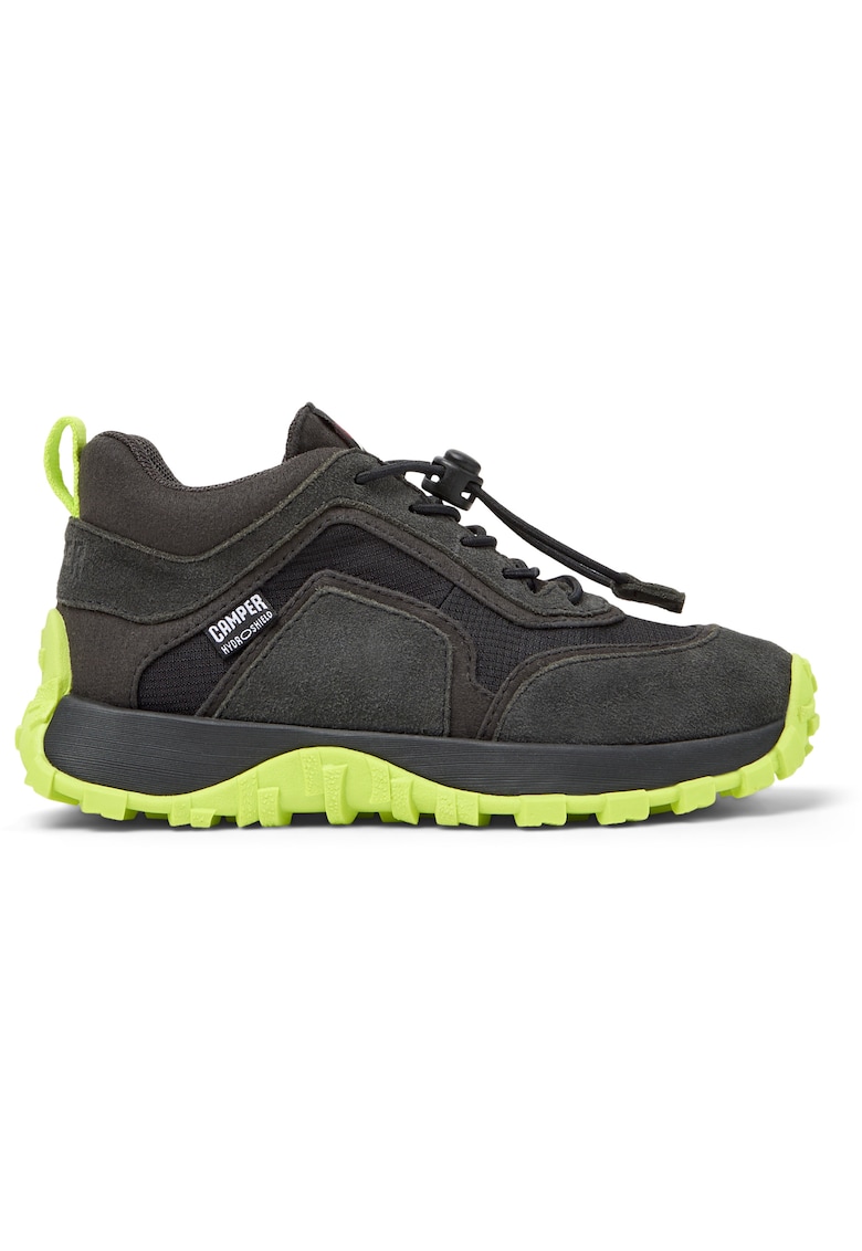 Camper Pantofi sport mid-cut din piele nabuc cu garnituri din material textil Drift Trail - Negru/Gri