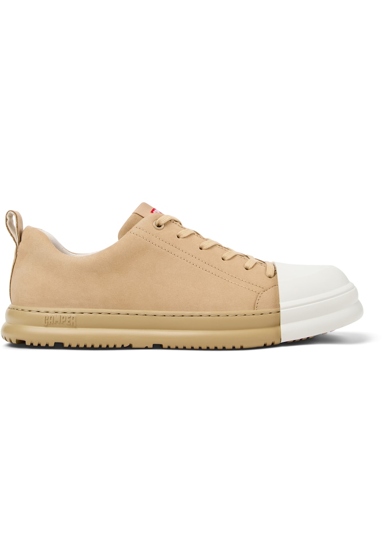 Pantofi sport de piele nabuc cu sireturi