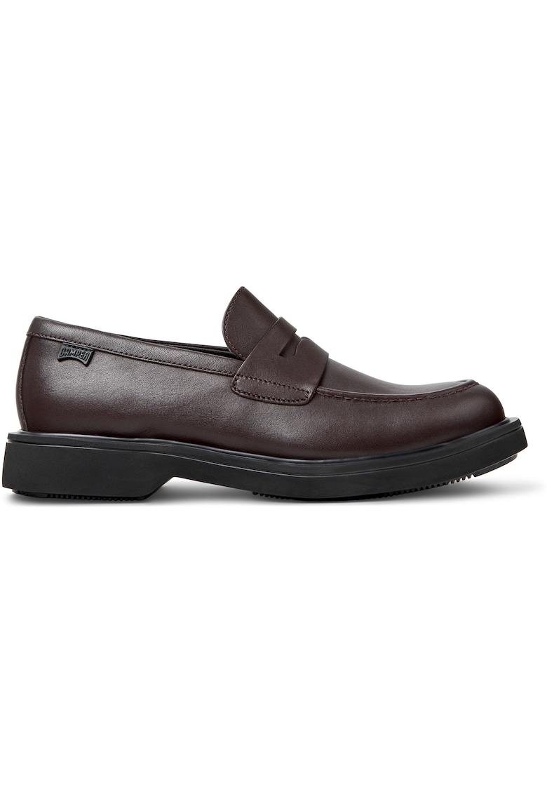 Pantofi loafer de piele Norman - Maro inchis