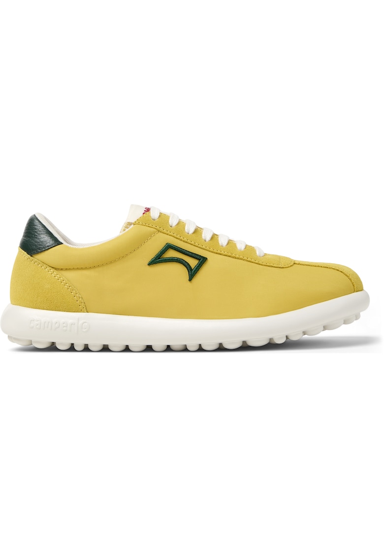 Pantofi sport cu insertii din piele intoarsa Pleotas - Galben inchis