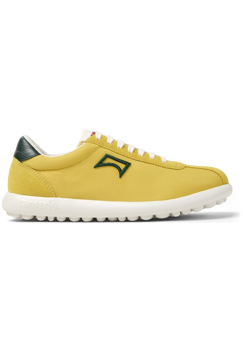 Pantofi sport cu insertii din piele intoarsa Pleotas - Galben inchis