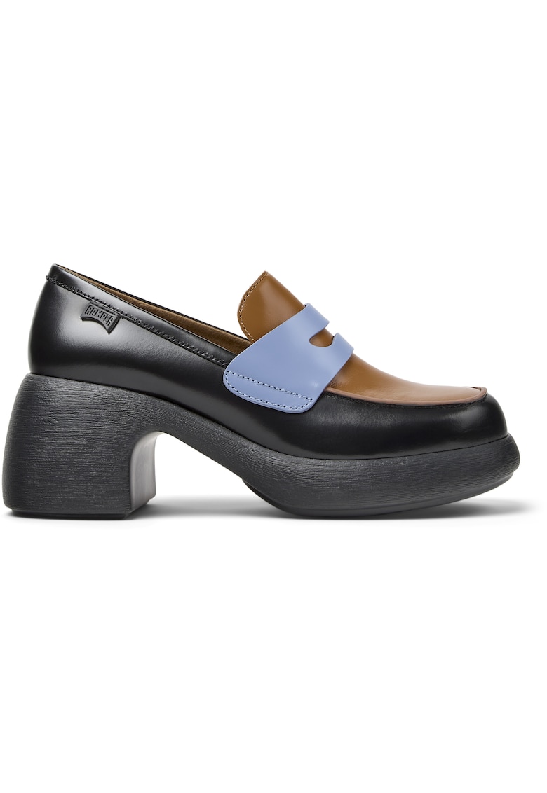 Pantofi din piele cu toc masiv Twins