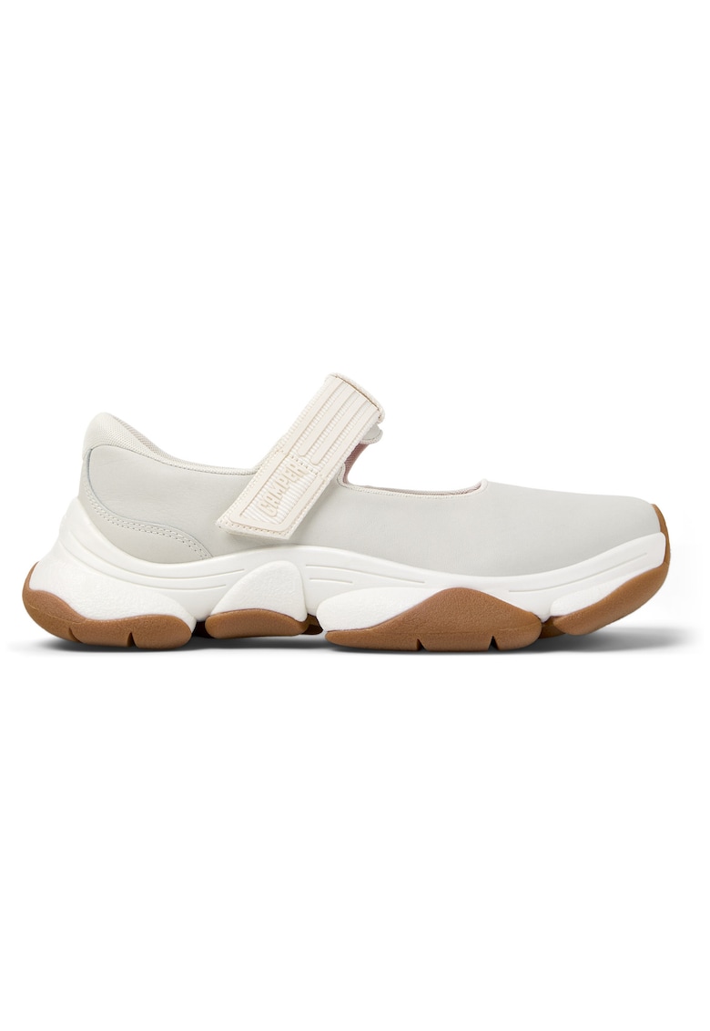Pantofi sport de piele cu velcro Karst 2 - Alb/Alb murdar