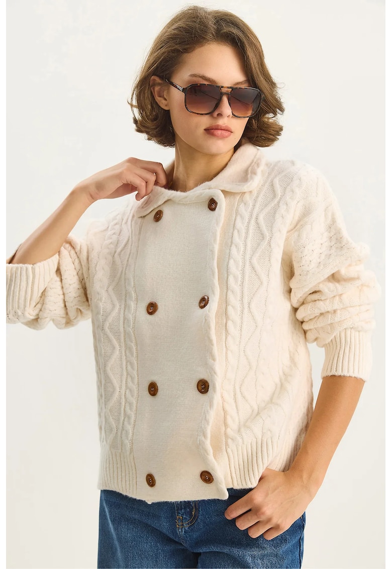 Cardigan - HiCCUP - Tricot - Crem -