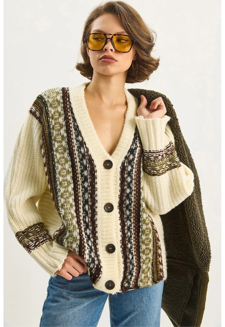 Cardigan - HiCCUP - Tricot - Crem -