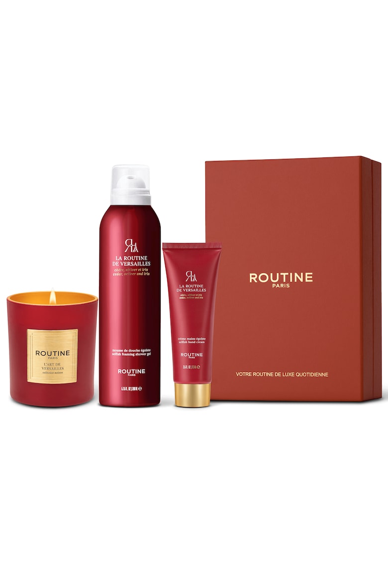 Set Cadou la Routine de Versailles - : Spuma de dus 200 ml + Crema de maini 75 ml + Lumanare clasica 165 g