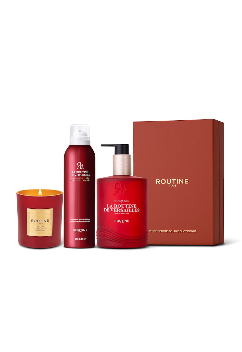 Set Cadou la Routine de Versailles - : Spuma de dus 200 ml + Sapun de maini 300 ml + Lumanare clasica 165 g
