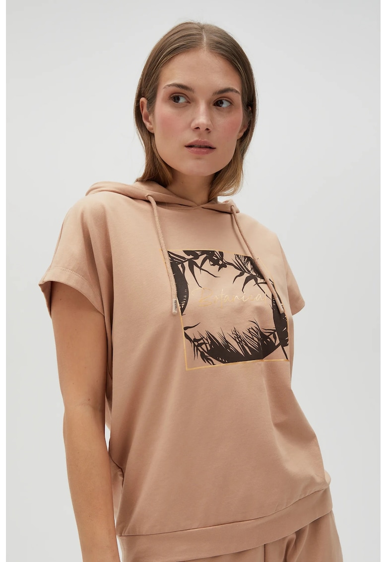 Hanorac cu bej - maneci scurte - Bej