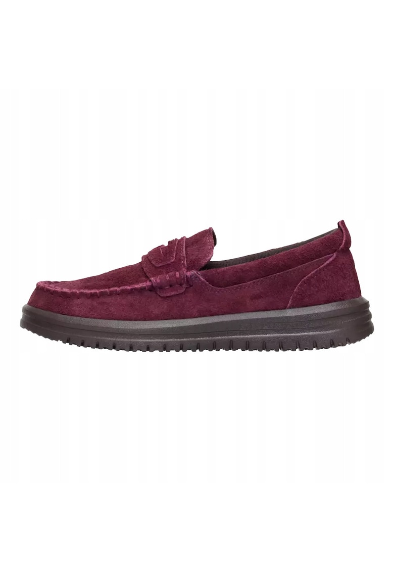 Mocasini Femei Piele Intoarsa Naturala Spuma EVA - Wendy NXT Loafer - Rosu - Rosu
