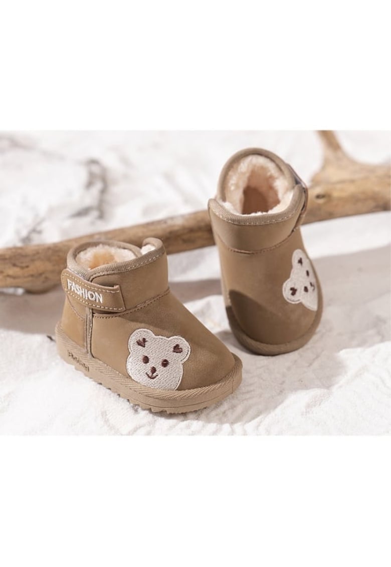 Cizme imblanite piele ecologica - maro - unisex - Maro