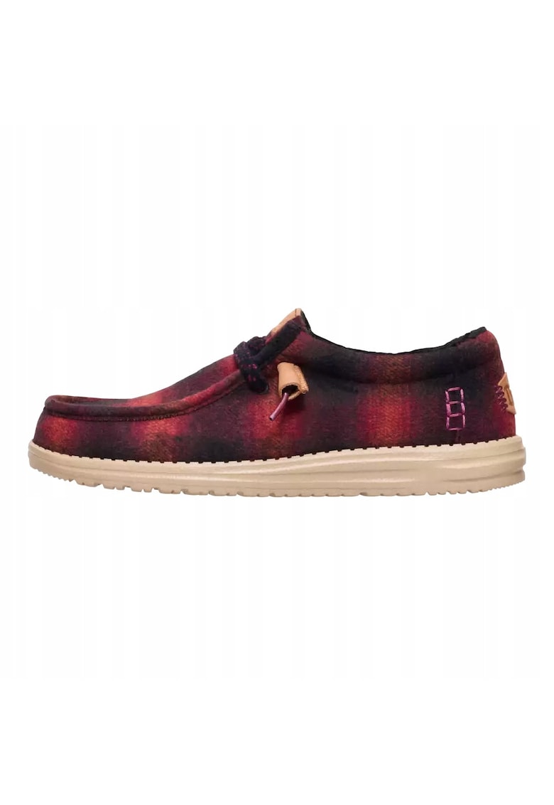 Mocasini Barbati Spuma EVA - Wally Cozy Plaid - Rosu - Rosu
