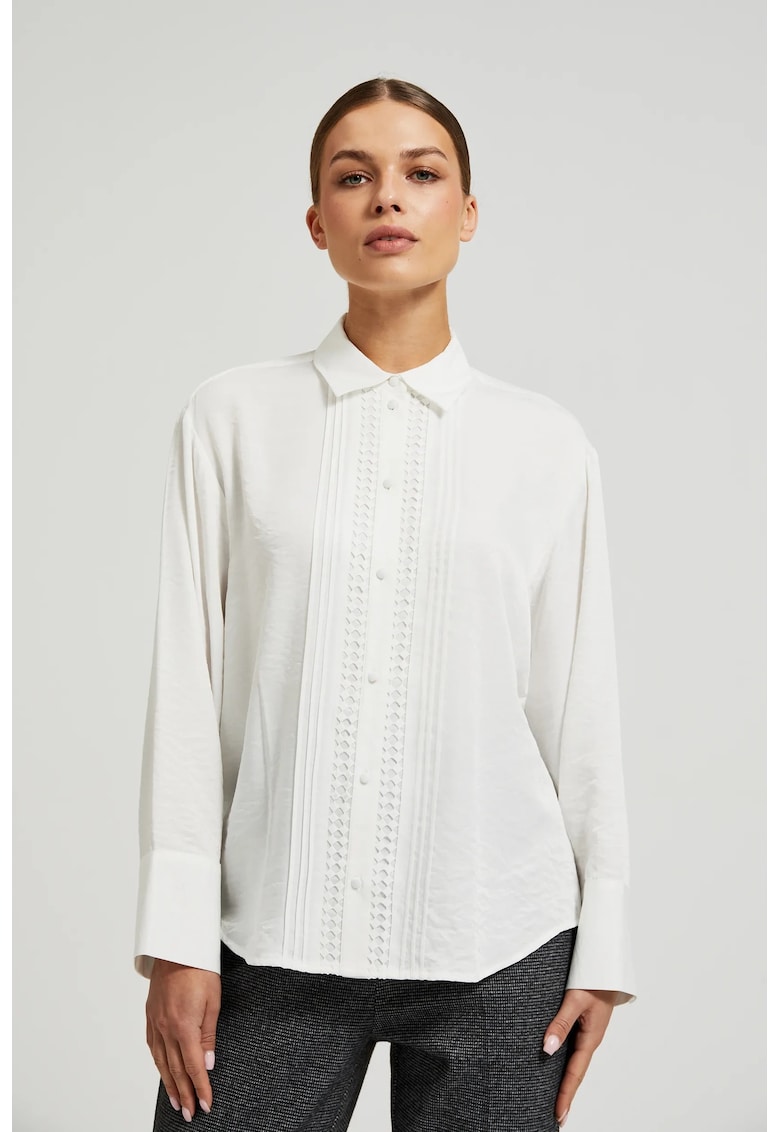 Camasa eleganta din vascoza alba - Alb