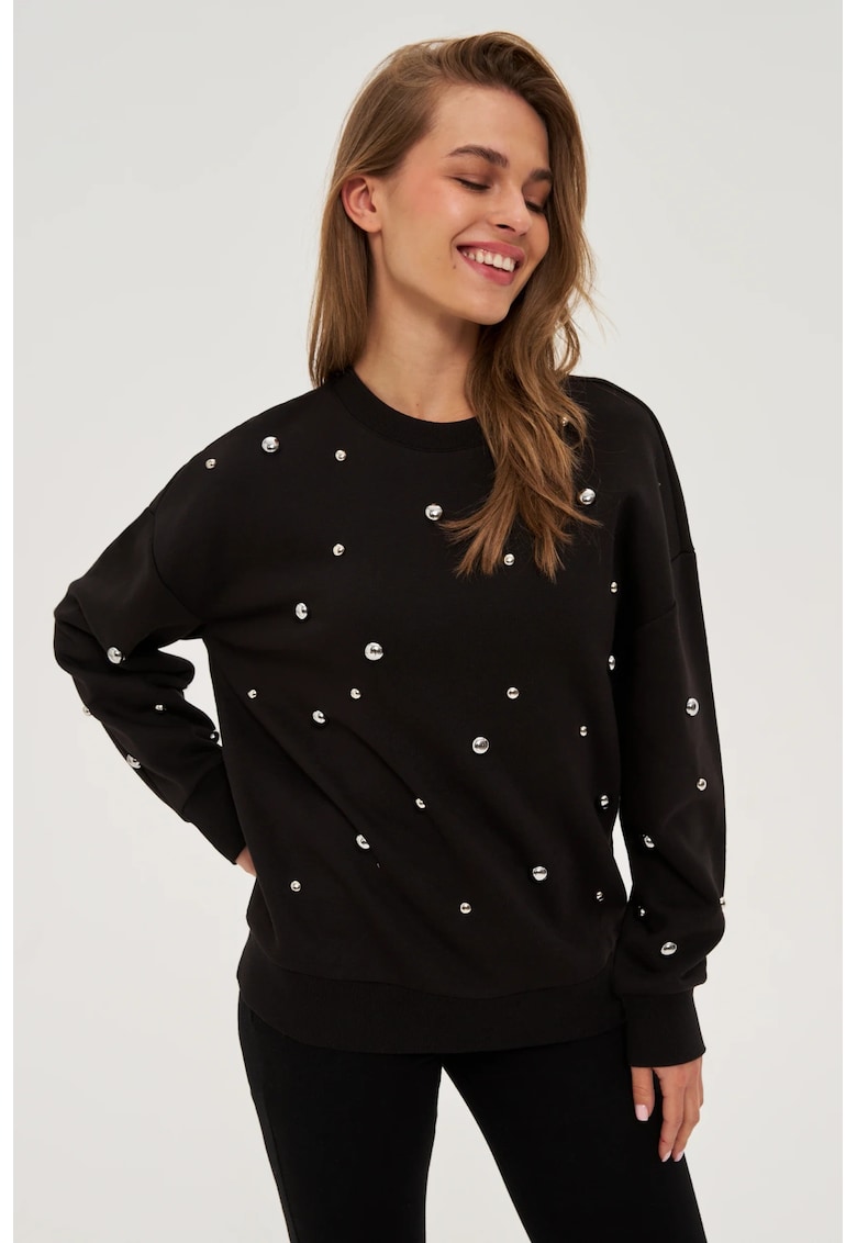 Hanorac negru cu tinte - Negru