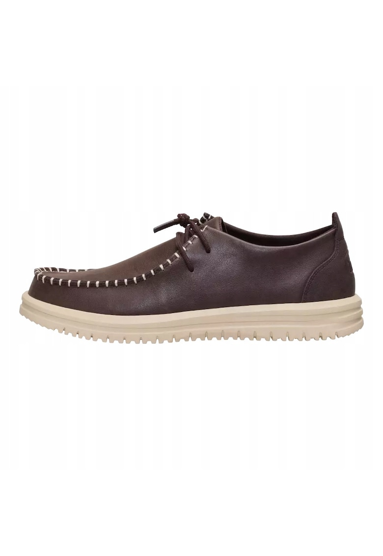 Mocasini Barbati Piele Naturala Spuma EVA - Wally Moc Leather - Maro - Maro